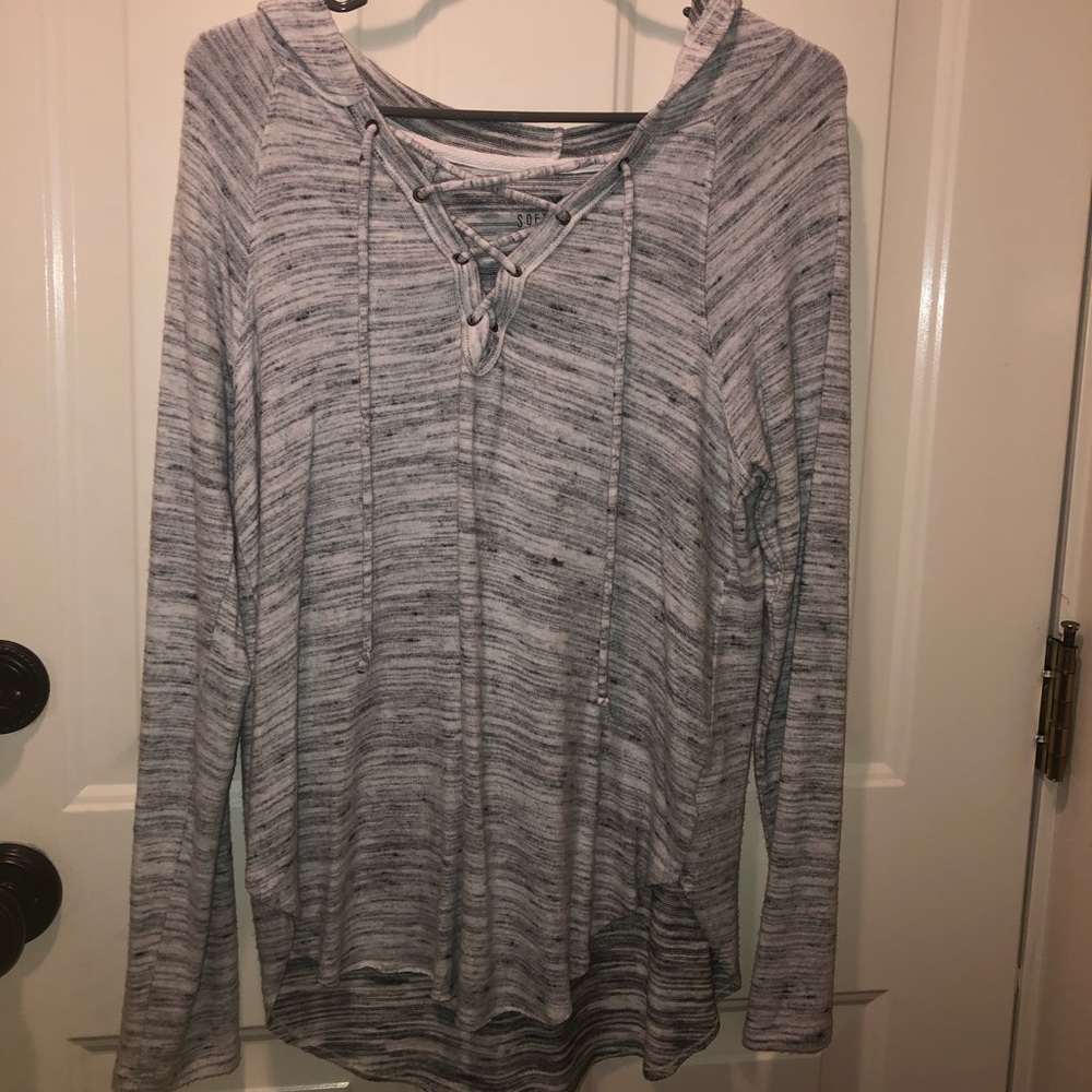 Lace up light sweatshirt